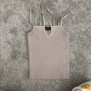 Vici Taupe Ribbed Camisole